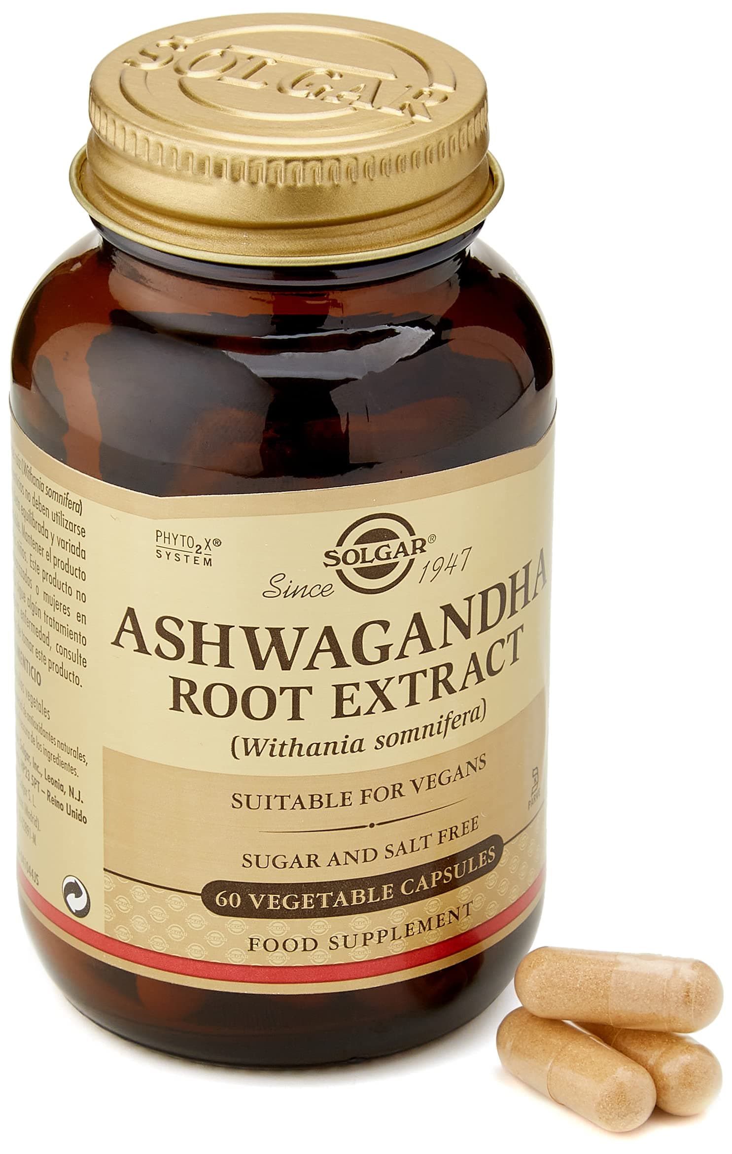 Solgar Standardized Full Potency Ashwagandha Root Extract Vegetable Capsules, 60 Count
