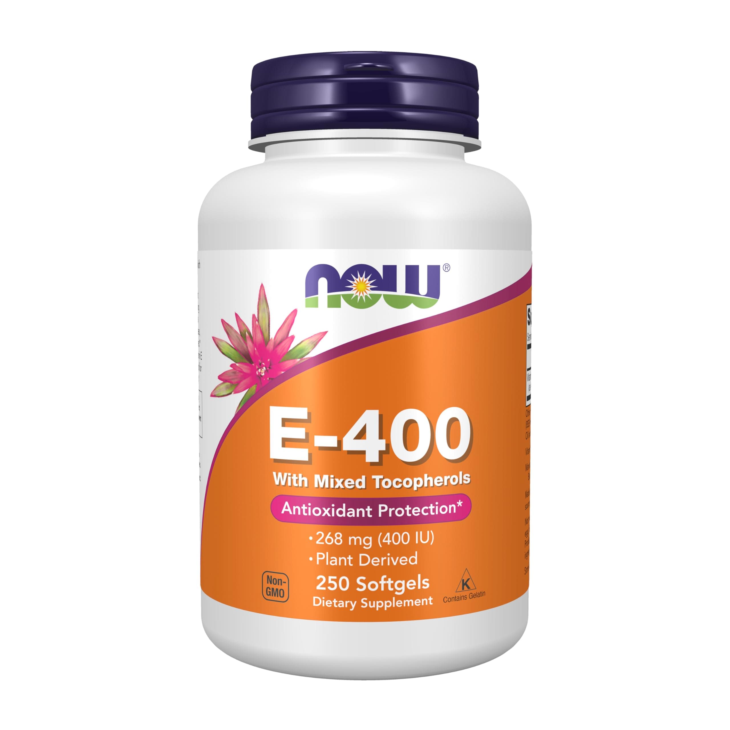 E-400 Vitamin E-400 IU MT Softgels with Mixed Tocopherols, 250 Softgels