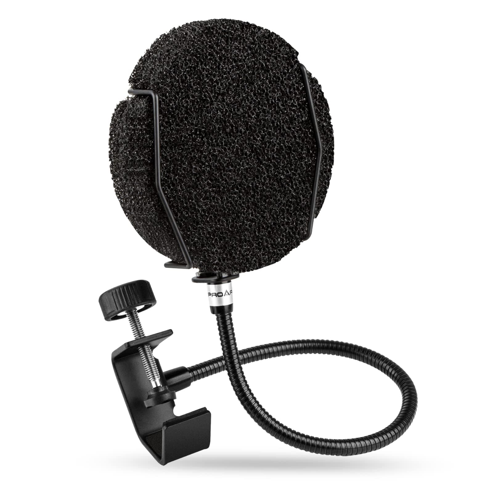 Pop Filter for Microphone - Sponge Layered Pop Wind Screen with Enhanced Flexible 360° Gooseneck