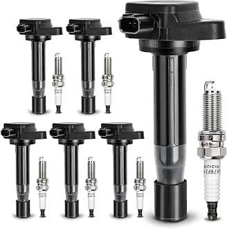 UF603 Ignition Coil & 97390 Double Iridium Spark Plug For HONDA 2008-2017 Accord Crosstour Odyssey, Acura 2009-2014 RI TI TSX TSX Replaces# 5C1681 52-2036 IC693 C1624