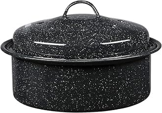 Granite Ware Steel Roasting Pan, Black, 1 Piece
