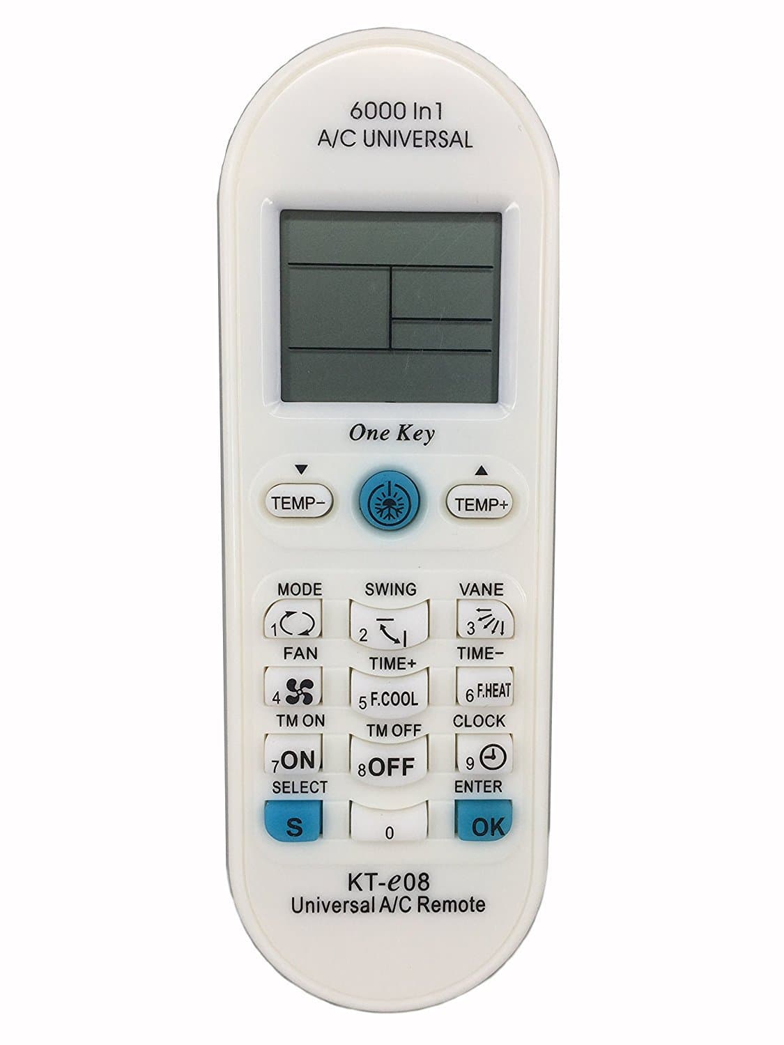 QUNDA KT-E08 Universal Remote for All Major Brands of Mini Split AC