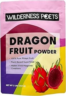 Wilderness Poets Freeze Dried Dragon Fruit Powder - Pink Pitahaya (32 Ounce)