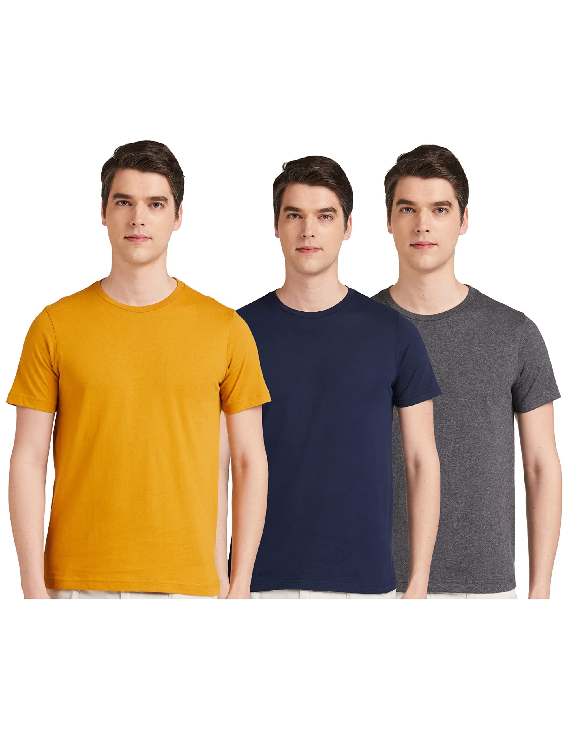 - Men's Solid Cotton T Shirt | Round Neck | Half Sleeve | Plain-Regular Fit (Available in Plus Sizes)
