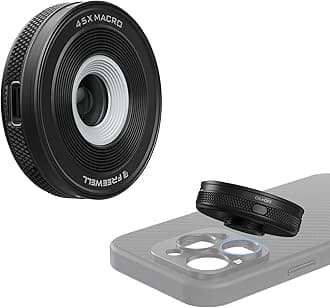 45x Macro Lens for Smartphones 17mm Threaded Extreme Detail Close-Ups Lens for iPhone & Samsung