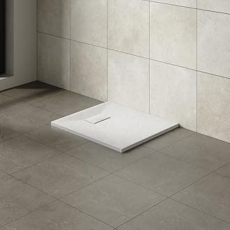 Aquariss 800x700mm SMC Anti Slip Shower Base Tray Rectangular for Shower Enclosure White