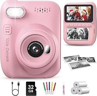 3.0 Inch 14MP Kids Instant Camera with 32GB Card, 1080P Digital Camera for Children, Gift Toy for Children from 3 – 12 Years