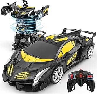 BLUEJAY Transform Rc Cars for Boys 4-7 8-12, 2.4Ghz Remote Control Car 1:18 Scale Transforming Robot, One-Button Deformation 360° Rotation Car Toy Gifts for Boys 3-5