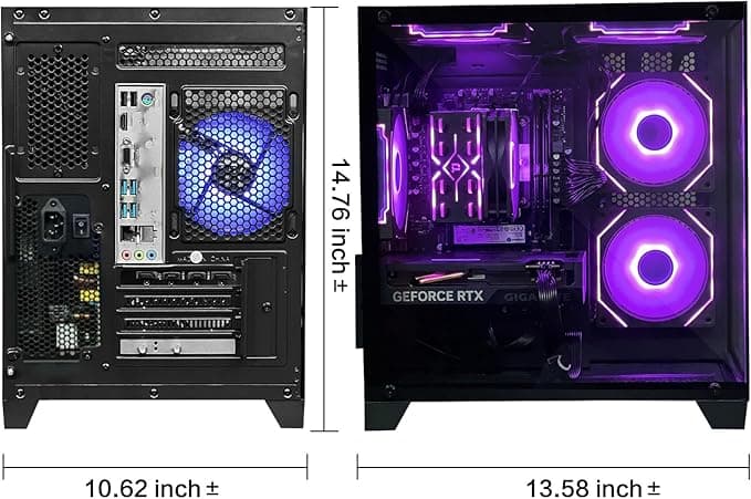 Gaming PC Desktop Computer,Core i5 13400F,RTX 4060 8G,32GB DDR4 RAM 1TB SSD,ARGB Fan,Prebuilt Computer Tower for Gaming and Office