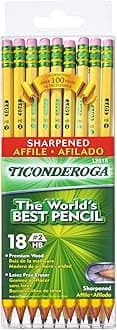 Pencils, #2 Soft, Yellow, Presharpened, Pack of 18