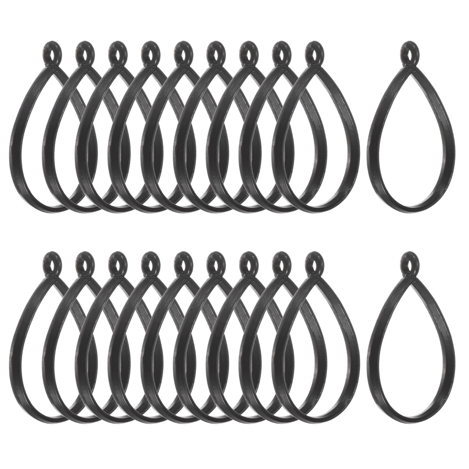 20-Pack Open Bezels for Resin, Teardrop Shape Open Back Bezel Pendants for Resin Jewelry Making/DIY Earrings Necklace, Alloy Hollow Frame Pendants [Black]