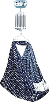 Automatic Cradle for Newborn Baby | Electric Thottil/Jhula/Uyyala with Spring, Removable Cradle, Mosquito Net & Soft Padded Bed (Dotted Pattern)