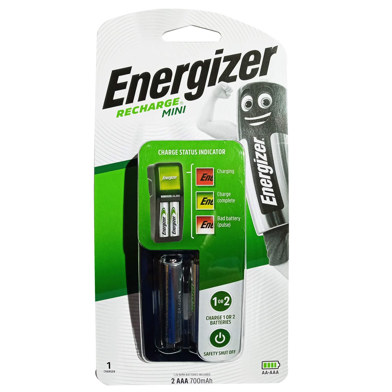 Energizer 充電式バッテリー充電器 - AAA充電器 [ポート- 2]