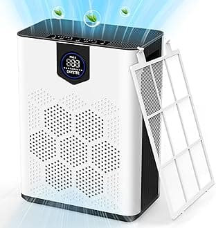 Air Purifiers for Home Large Room, H14 Hepa Air Cleaner Up to 3000 Ft² with Washable Filters, Air Quality Monitor, 22dB Sleep Mode for Pet Hair Dander