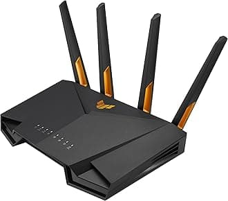 TUF Gaming WiFi 6 Router (TUF-AX4200) - Dedicated Gaming Port, Dual 2.5G Port, 3 Steps Port Forwarding, Extendable Router with AiMesh Technology, AiProtection Pro, VPN, Instant Guard