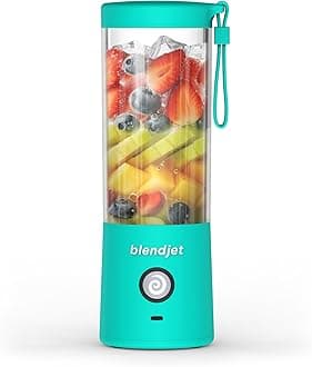 BlendJet Portable Blender for Smoothies & Shakes - 16oz BlendJet 2 Cordless Personal & Small Blender, USB-C Rechargeable & Self Cleaning - Quiet Mini Travel Blender with Stainless Steel Blade (Mint)