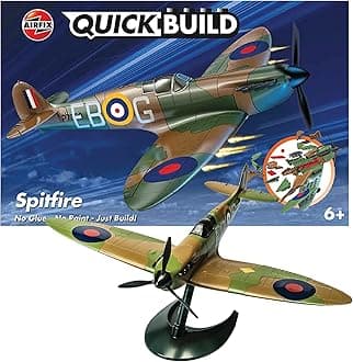 Airfix Quick Build BAe Spitfire Aircraft Model Kit, No. J6000, Multi Color,