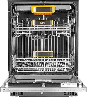 SIA SBID6116 Integrated Dishwasher, 60cm Wide, 16 Place Settings, 10 Wash Programmes, Interior Light, C Rated, 2 Years Parts and Labour Guarantee