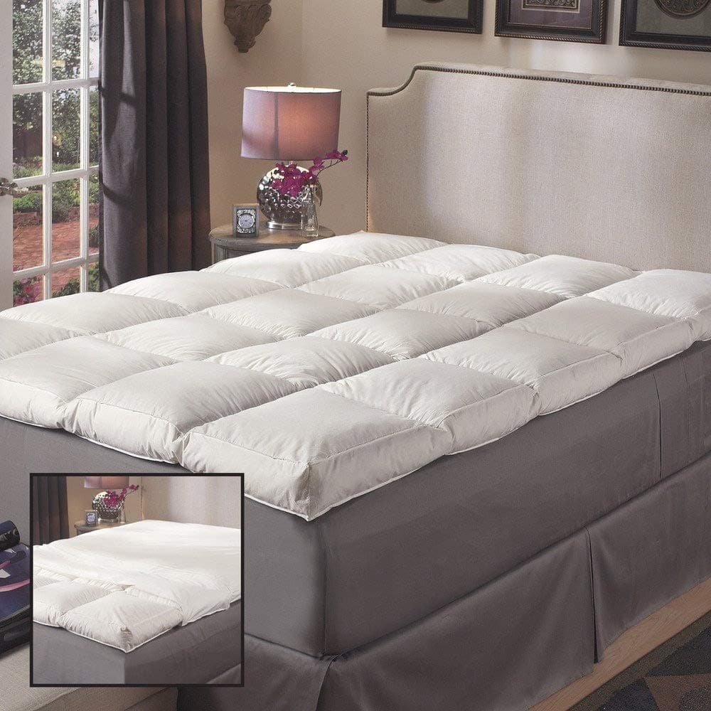 Super Snooze 5-inch 230 Thread Count Baffled Featherbed Set. Full size.