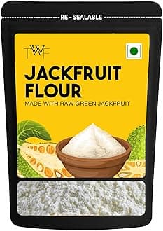 TWF Raw Jackfruit Flour | 400g | 100% Naturally Processed Kathal Atta | Fine Ground | Helps Control Blood Sugar | Gluten-Free | Zero Bitterness | No Preservatives