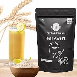 Organic Jau Sattu Flour 1kg - Gluten Free Barley Flour Atta Jau Ka Sattu, Fresh from Farms 100% Vegan No Preservatives, No Trans Fats, Rich in Protein and Nutrients