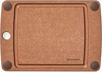 Epicurean 505-100703002 All-in-One Cutting Board with Non-Slip Feet and Juice Groove, Composite, Nutmeg/Brown