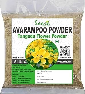 Saara HERBAL FRESH Avarampoo Powder, Tangedu Flower, Tarwar, Avaram Senna, Senna Auriculata, For Body, Skin, Face And Hair Care (Pack Of 15),50 Grams