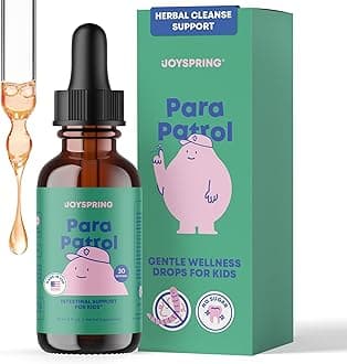 ParaPatrol Kids’ Herbal Blend – Alcohol-Free Liquid Supplement with Black Walnut and Wormwood Extract | Supports Digestive Health | Natural Raspberry Flavor – 30 Servings