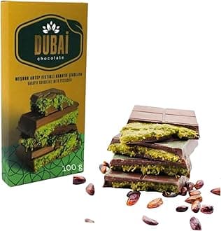 Dubai Chocolate Bar - Premium Milk Chocolate - Gourmet Snack Bar, Thanksgiving, Christmas, Holiday Present Idea, Corporate Him & Her, Men Women Sympathy Family Parties & Get Well Soon - 3.50 Oz