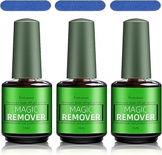 Magic Remover Gel Polish,3PCS Gel Nail Remover,Professional Gel Remover for Nails,Quickly and Easily Removedor de Esmalte Gel (15ML)