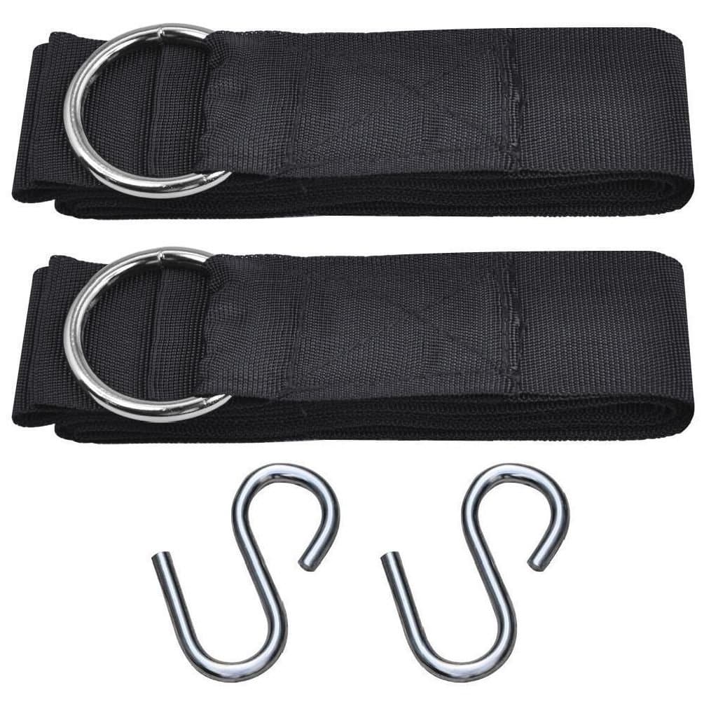 Tree Nylon Hanging Hammock Straps Kit 2" Hook S Rings 300LB Weight Capacity NEW