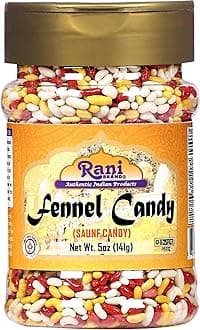 Rani Sugar Coated Fennel Candy 5oz (141g) PET Jar | Indian After Meal Digestive Treat | Vegan | Gluten Friendly | NON-GMO | Indian Origin