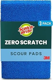 Scotch-Brite Non-Scratch Scour Pads, Scouring Pads for Kitchen and Dish Cleaning, 3 Pads