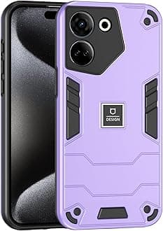 Phone Case Compatible with Tecno Camon 20 Pro 5G,Compatible with Tecno Camon 20 Pro 5G CK8n Case Dual-Layer Drop-Proof TPU+PC 2-in-1 Protective Case Purple