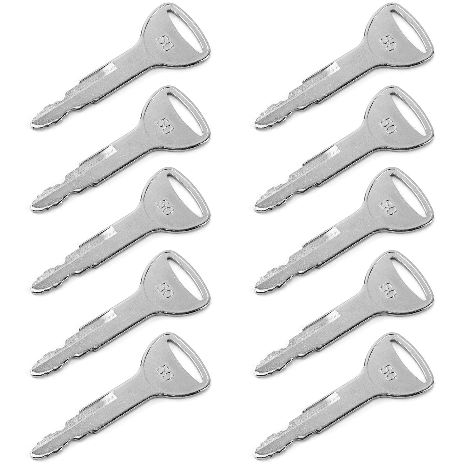 QWORK Ignition Keys, 10 Pack Forklift Key Heavy Equipment Ignition Keys 57591-23330-71 575912333071 A62597 Compatible with Toyota Forklift