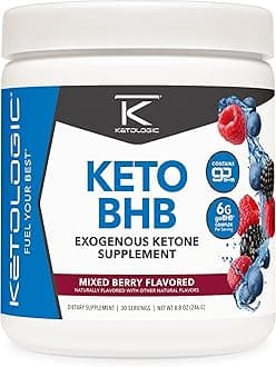 Keto BHB (Mixed Berry Flavor) 30 Servings - Exogenous Ketone Supplement with goBHB, Beta-Hydroxybutyrate Salts