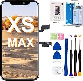 EFAITHFIX LCD Screen Replacement for iPhone Xs MAX 6.5" Assembly Display 3D Touch Screen Digitizer with Repair Tool Kit Tempered Glass Waterproof Glue for A1921 A2101 A2102 A2103 A2104