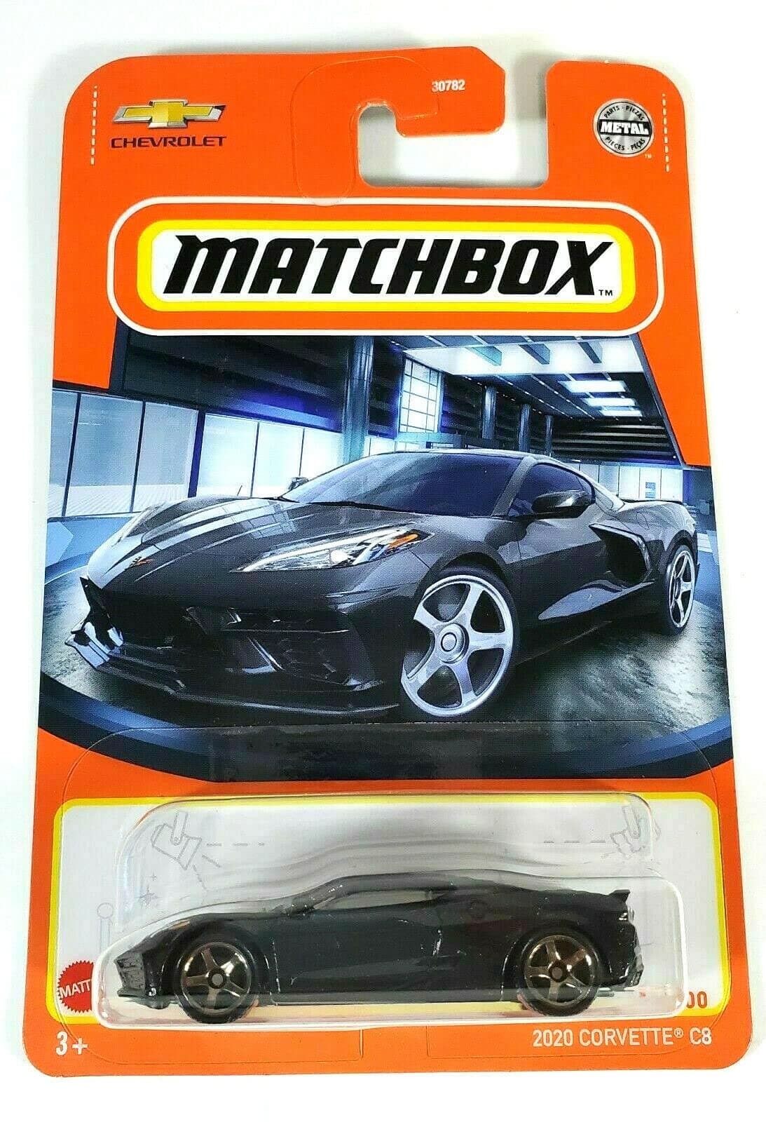 Matchbox 2020 Corvette C8 1:64 Scale Car Model (Black) - Kid, Unisex, Children