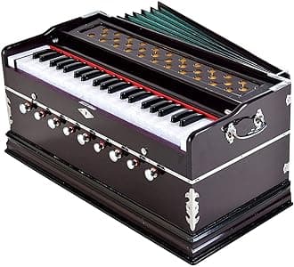 Best Harmonium 9 Stopper, Chudidaar Bellow, 42 key, Two reed, Bass Male, Harmonium with Cover