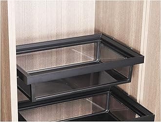 Wardrobe Pull Basket Drawer Type Clothes Storage Box, Damping Buffer Automatic Return Cabinet Storage Basket, Wardrobe Slide Rail System (Size : 36-41cm)