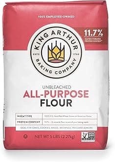 King Arthur, All Purpose Unbleached Flour, Non-GMO Project Verified, Certified Kosher, No Preservatives, 5 lb Bag