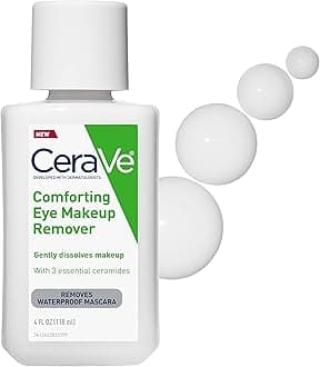 CeraVe Eye Makeup Remover with Hyaluronic Acid and Ceramides, Waterproof, Non-Comedogenic, Fragrance Free, Non-Greasy & Ophthalmologist Tested, 4 Ounces