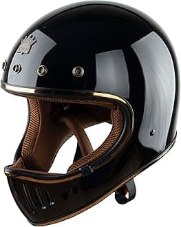 RoyalM141 Full face Motorcycle Helmet - DOT Approved - Unisex, Classic, Elegant Design