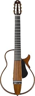 SLG200N NW Nylon String Classical Silent Guitar with Hard Gig Bag, Natural