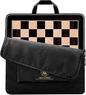 A&A 18.875" Professional Wooden Tournament Chess Board/African Palisander & Maple Inlaid / 2.0" Squares w/o NotationThe Forest Stewardship Council