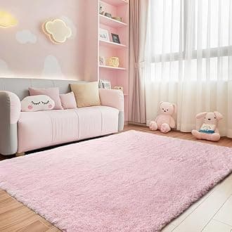Sour Lemon Rugs Living Room 160x230cm, Pink Area Rugs for Bedroom, Washable Anti Slip Extra Large Shaggy Soft Rug Fluffy Modern Floor Carpets Mat Beside Rugs for Kids Living Room