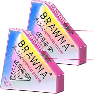 BRAWNA 2 Pck Pink Microblading String for Eyebrow Measuring - PMU Supplies - Microblading Kit