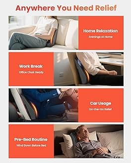 COMFIER Back Massager with Heat, 3D Deep Kneading Shiatsu Neck and Back Massager with Vibration and Heat, Neck Back Massage Pillow as Gift for Women and Ho