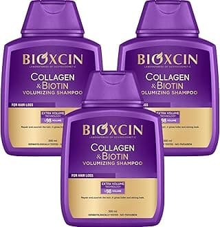Collagen Biotin Shampoo Anti-Hair Loss for All Hair Types Volumizing Herbal Formula 3-Pack 300 ML