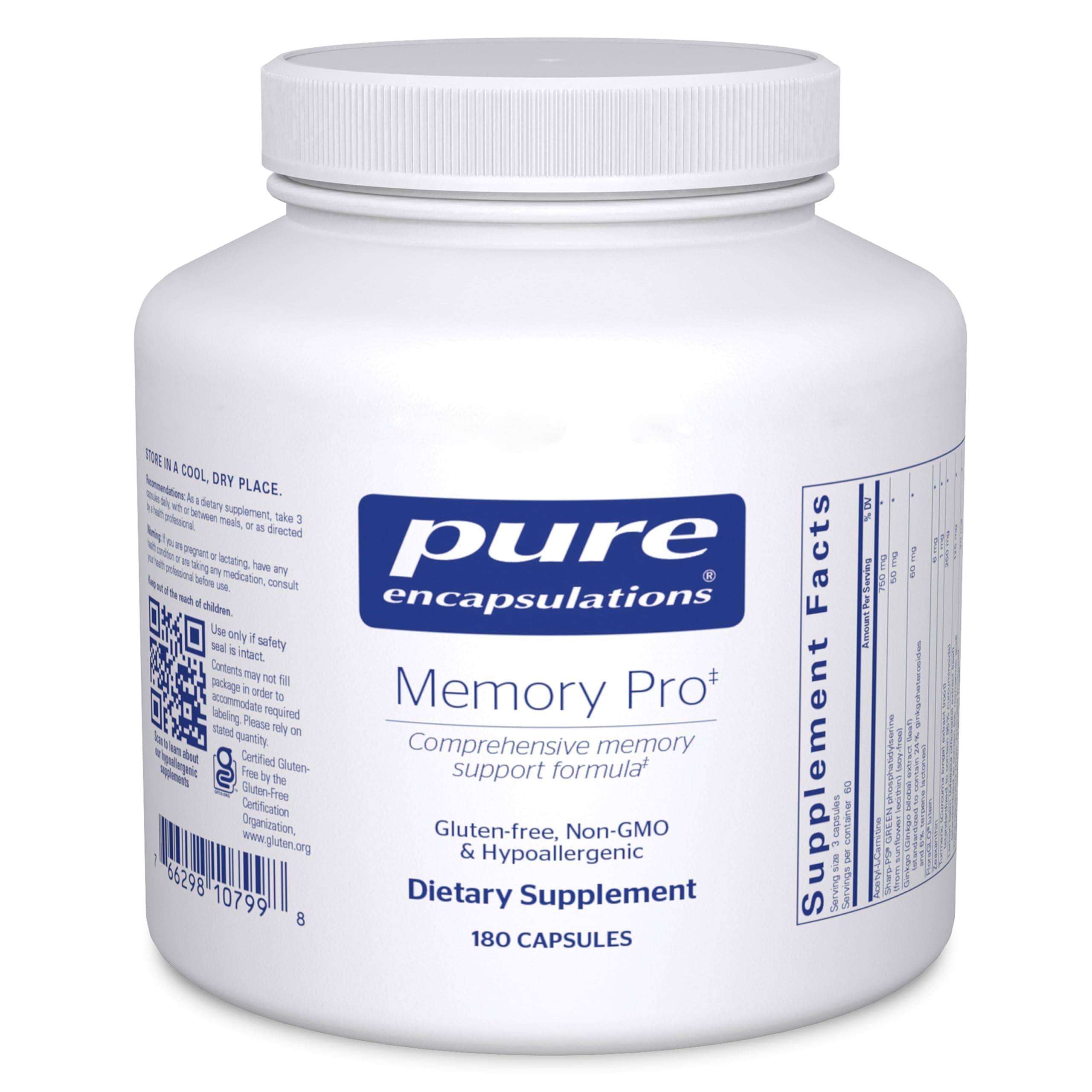 Pure Encapsulations Memory Pro | Comprehensive Memory Support Formula | 180 Capsules